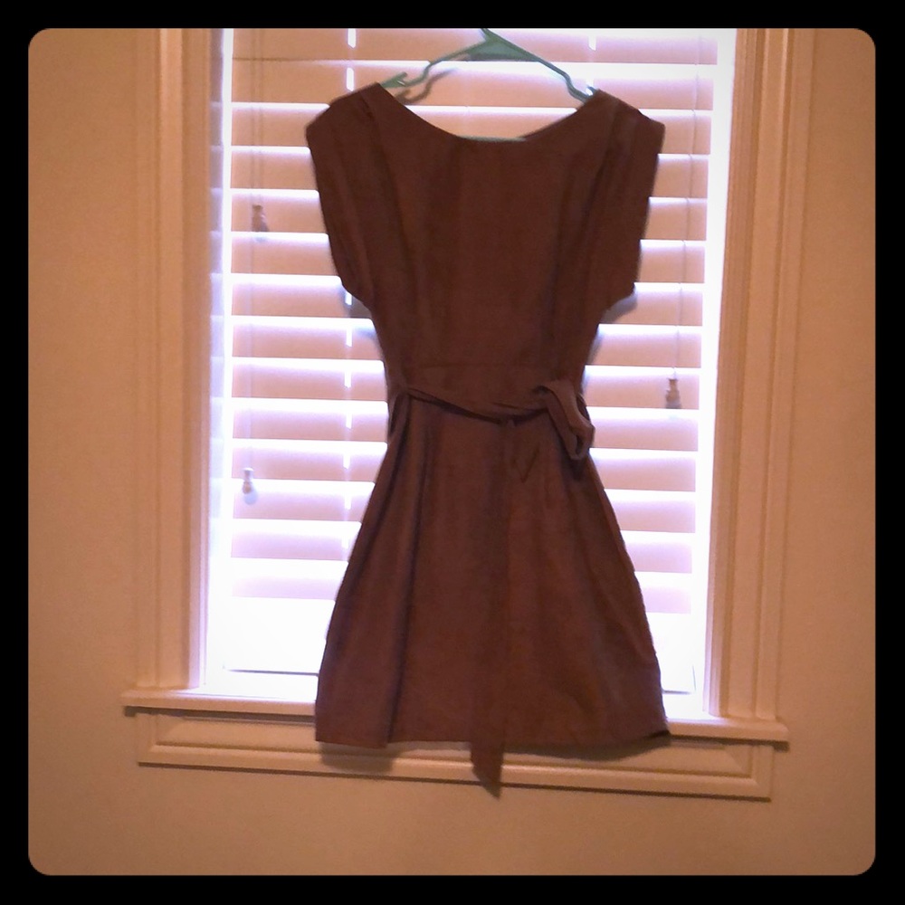 Tan suede dress